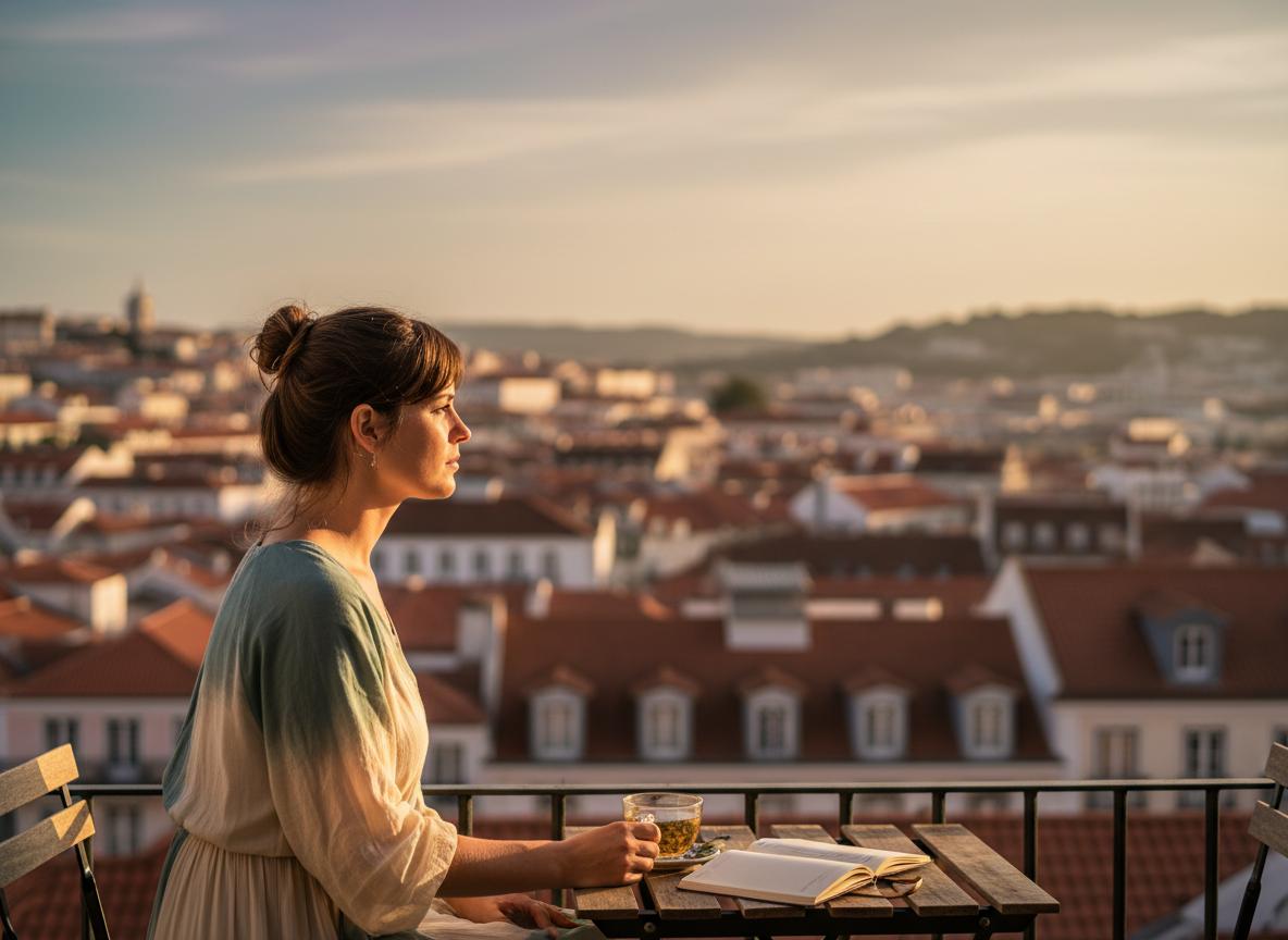 Person looking out at a new city, embracing life abroad